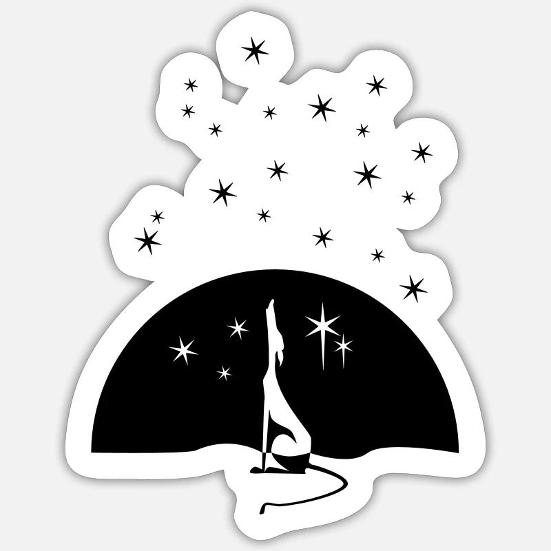 galgo_sterne - Sticker taille S (10 x 10 cm) - blanc mat