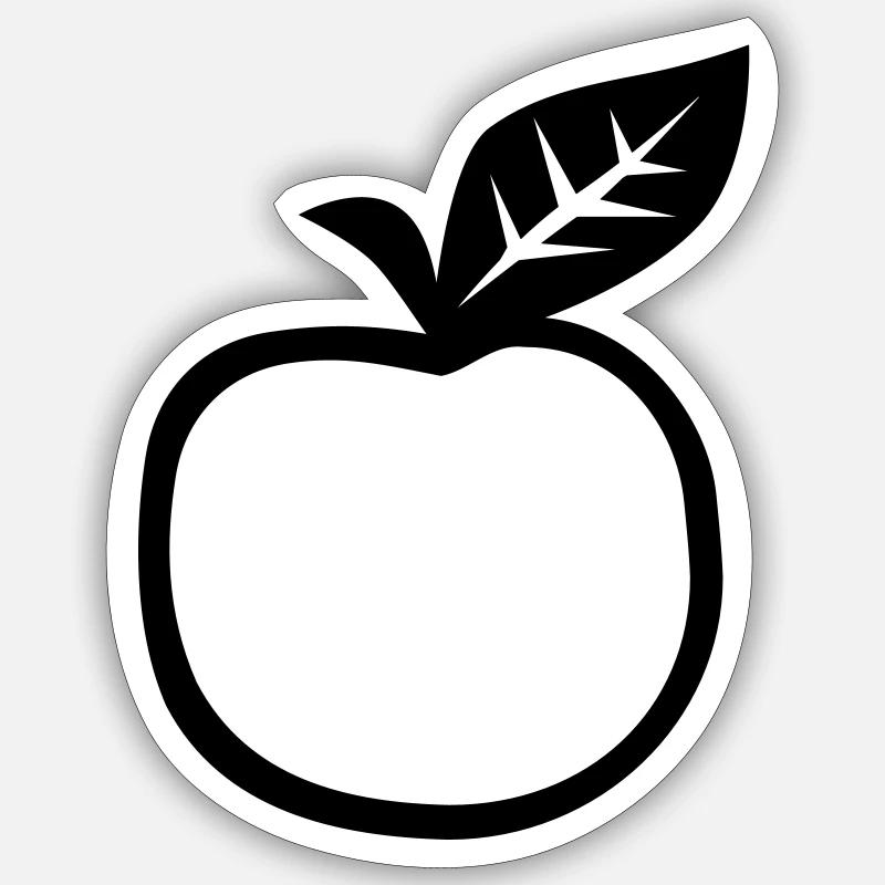 Apfel Sticker Größe S (10 x 10 cm)
