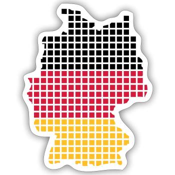 Germany - Sticker size S (10 x 10 cm) - white matte - Front