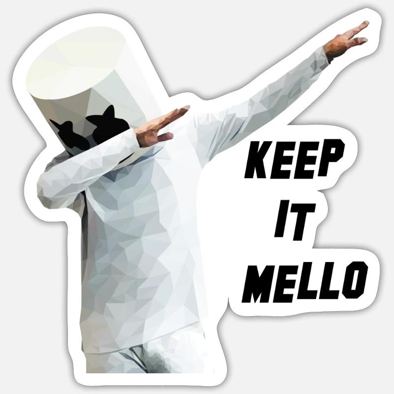 Keep it Mello - Sticker Größe S (10 x 10 cm) - Mattweiß