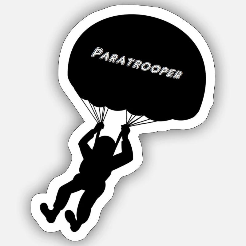 Fallschirmjaeger - Sticker Größe S (10 x 10 cm) - Mattweiß