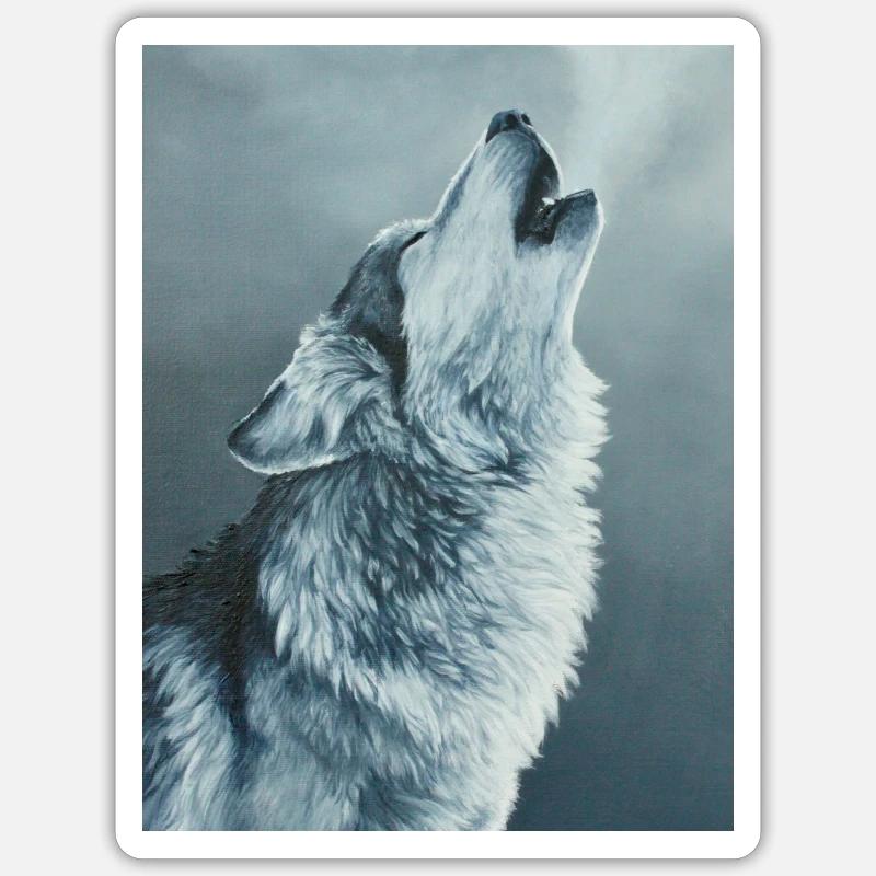 Grey Wolf Sticker size S (10 x 10 cm)
