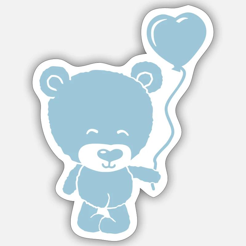 cute bear boy Sticker size S (10 x 10 cm)