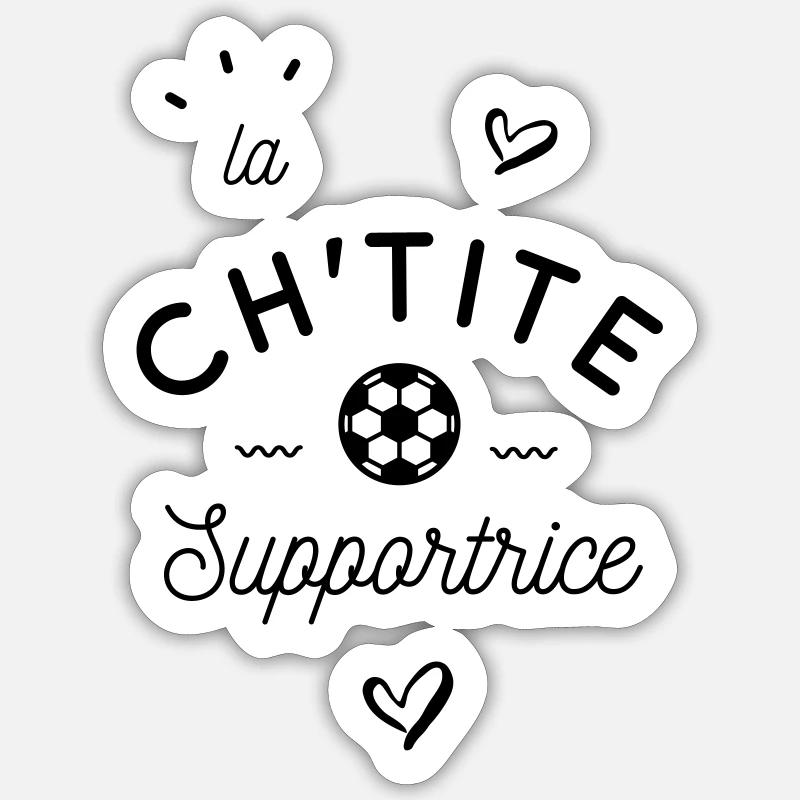 La ch'tite supportrice Sticker taille S (10 x 10 cm)