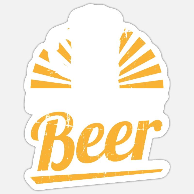 Bières - Sticker taille S (10 x 10 cm) - blanc mat
