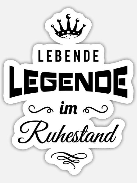 Lebende Legende im Ruhestand! - Sticker Größe S (10 x 10 cm) - Mattweiß