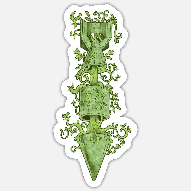 Le règne de la nature - Sticker taille S (10 x 10 cm) - blanc mat