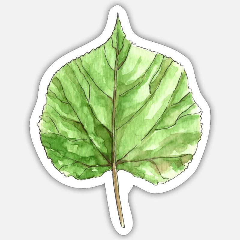 Lindenblatt - Sticker size S (10 x 10 cm) - white matte