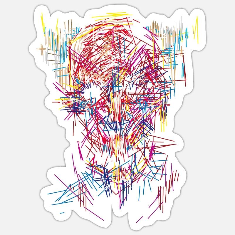 Halloween devil / Abstract Sticker size S (10 x 10 cm)