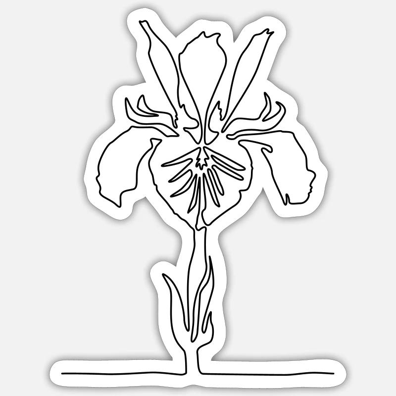 Iris - Sticker size S (10 x 10 cm) - white matte