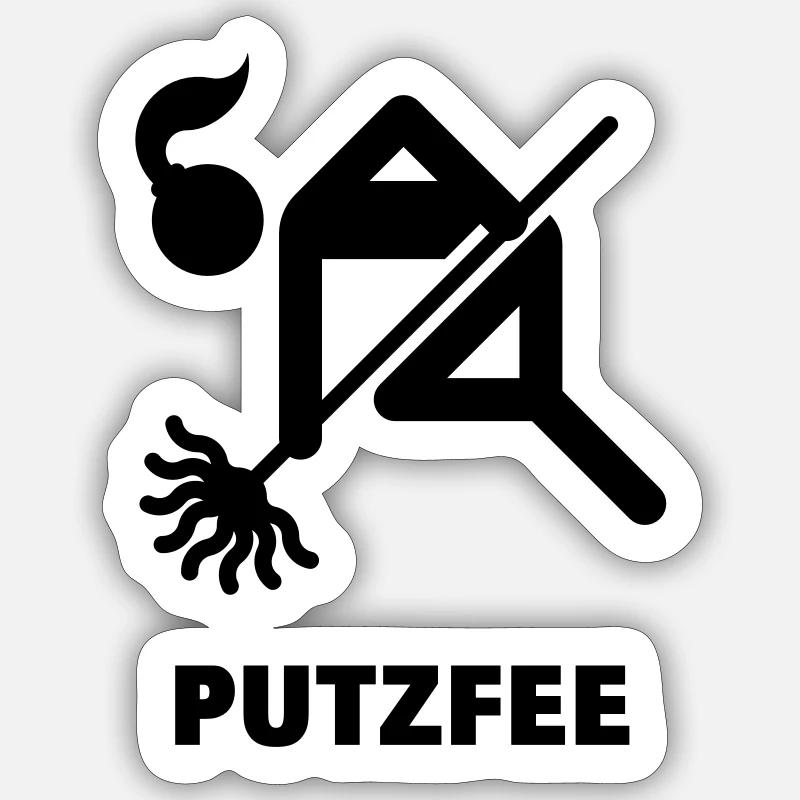 Putzfee / Housekeeper Sticker size S (10 x 10 cm)