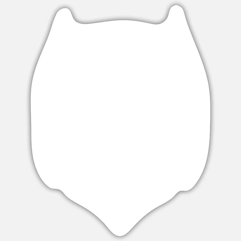 Eule - Sticker Größe S (10 x 10 cm) - Mattweiß
