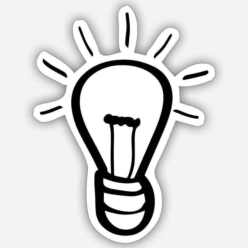 Ampoule idée Sticker taille S (10 x 10 cm)