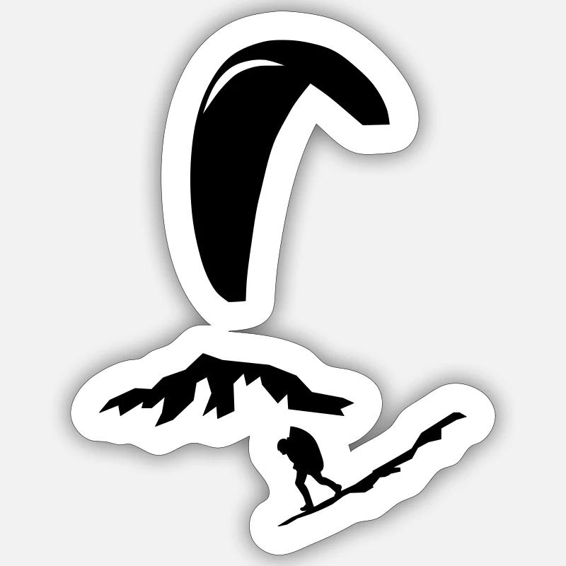 paragliding Sticker size S (10 x 10 cm)