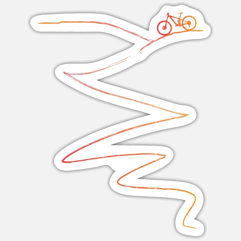 VTT VTT VTT vélo - Sticker taille S (10 x 10 cm) - blanc mat