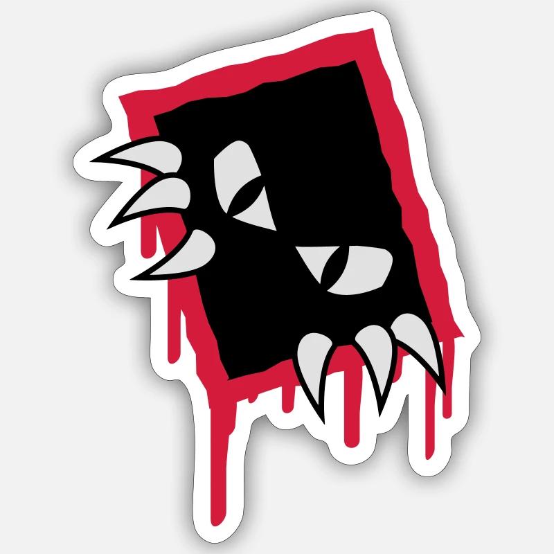 Monster - Sticker size S (10 x 10 cm) - white matte