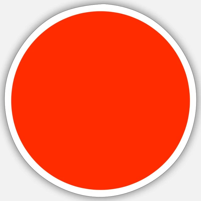 big, red dot Sticker size S (10 x 10 cm)