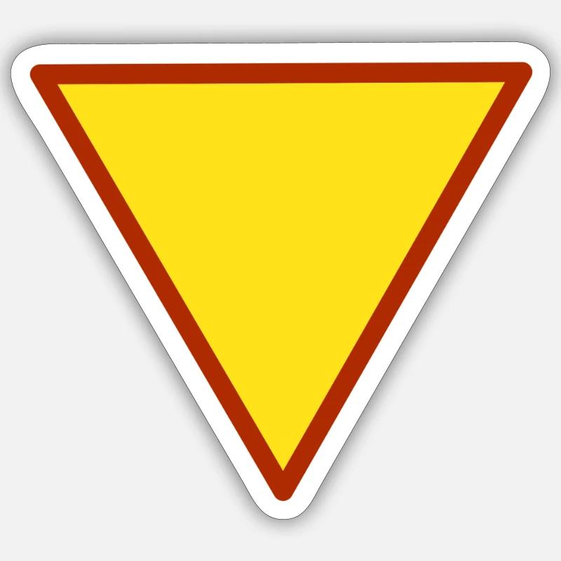 Superhero triangle - Sticker size S (10 x 10 cm) - white matte