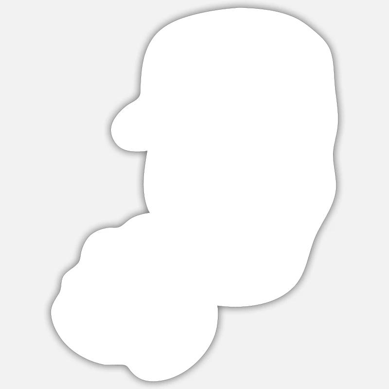 Skull - Sticker size S (10 x 10 cm) - white matte