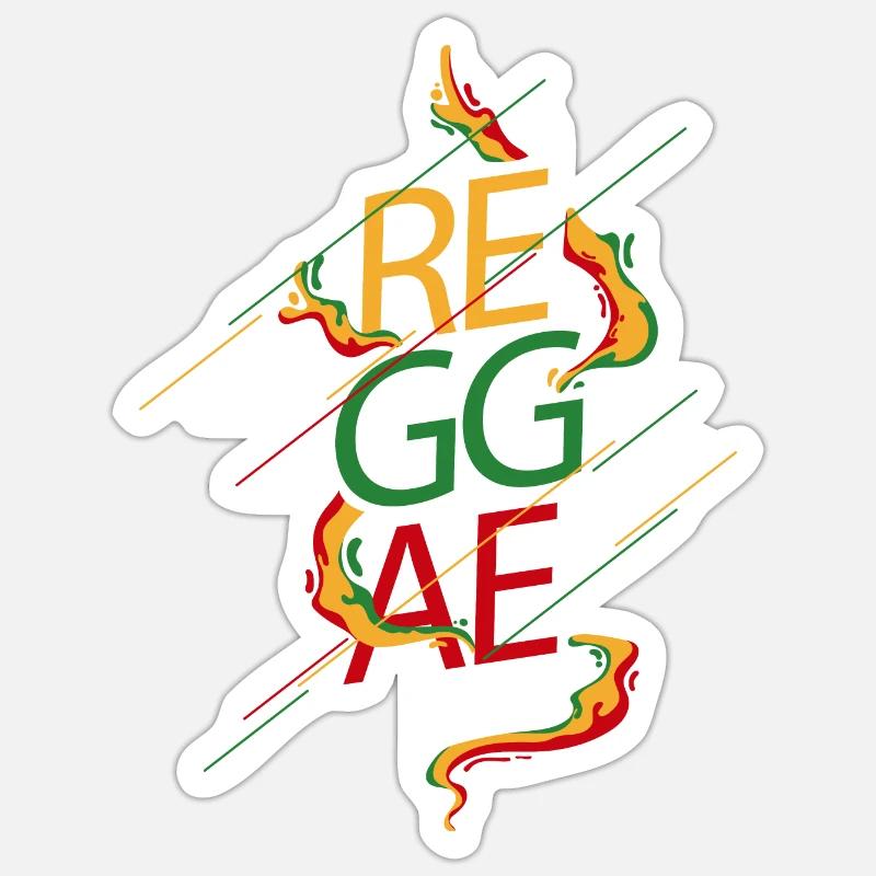 Reggae - Sticker Größe S (10 x 10 cm) - Mattweiß
