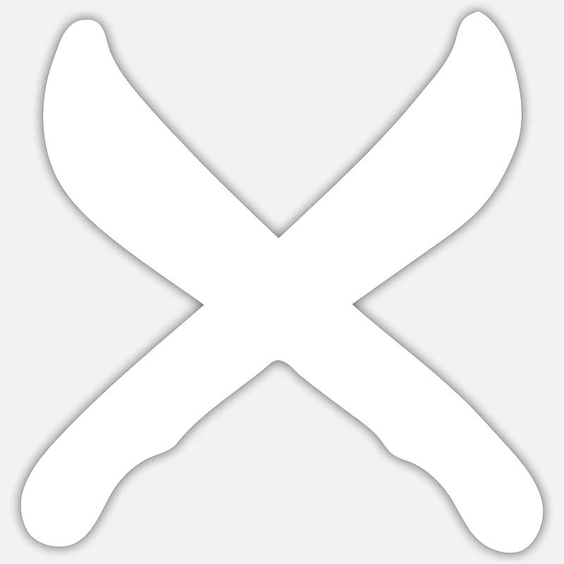 Couteaux - Sticker taille S (10 x 10 cm) - blanc mat