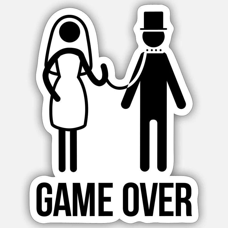 junggesellen abschied bachelor party - Sticker størrelse S (10 x 10 cm) - mat hvid