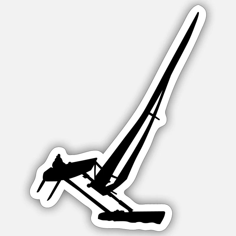 catamaran - Sticker size S (10 x 10 cm) - white matte