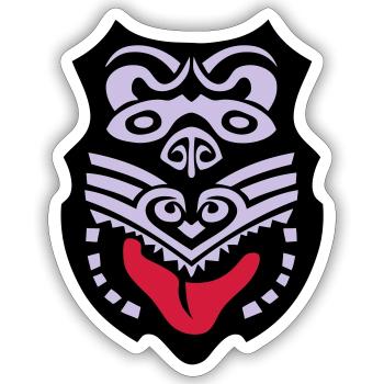 Māori mask tribal ethnic tattoo - Sticker size S (10 x 10 cm) - white matte - Front