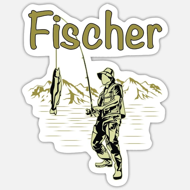 Fischer Sticker Größe S (10 x 10 cm)