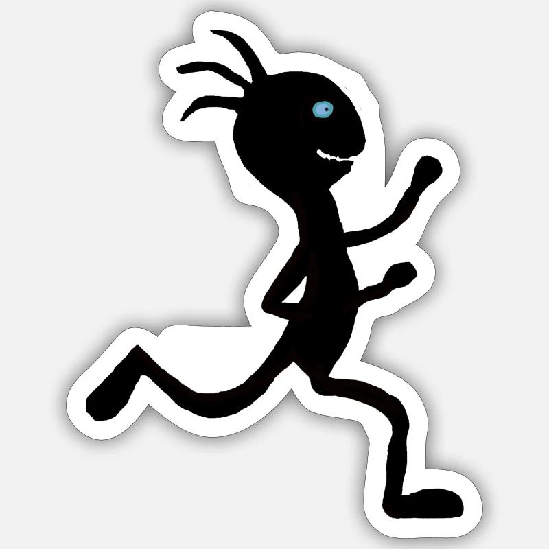 Course - Sticker taille S (10 x 10 cm) - blanc mat