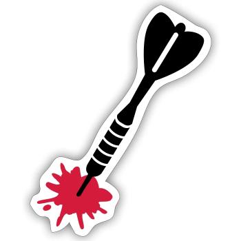 Darts - Sticker size S (10 x 10 cm) - white matte - Front