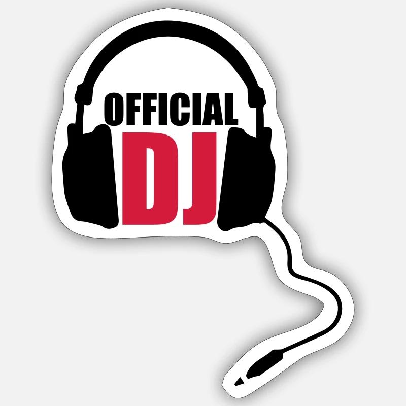 OfficialDJ - Sticker size S (10 x 10 cm) - white matte