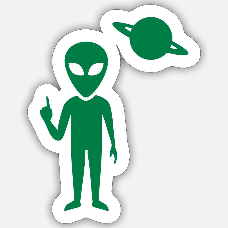 Alien - Sticker size S (10 x 10 cm) - white matte