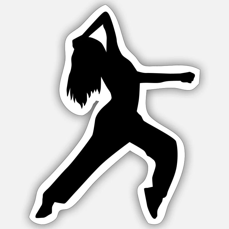 Dancing - Sticker size S (10 x 10 cm) - white matte