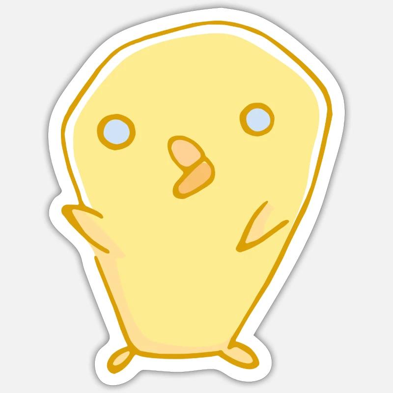 Mignon petit canard - Sticker taille S (10 x 10 cm) - blanc mat