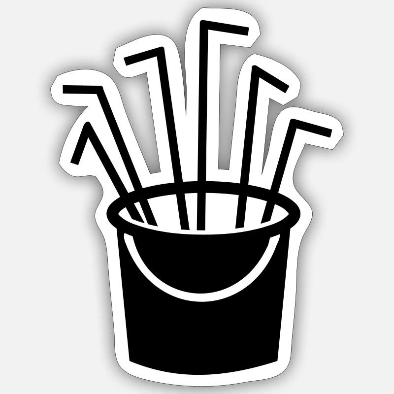 Alcool - Sticker taille S (10 x 10 cm) - blanc mat