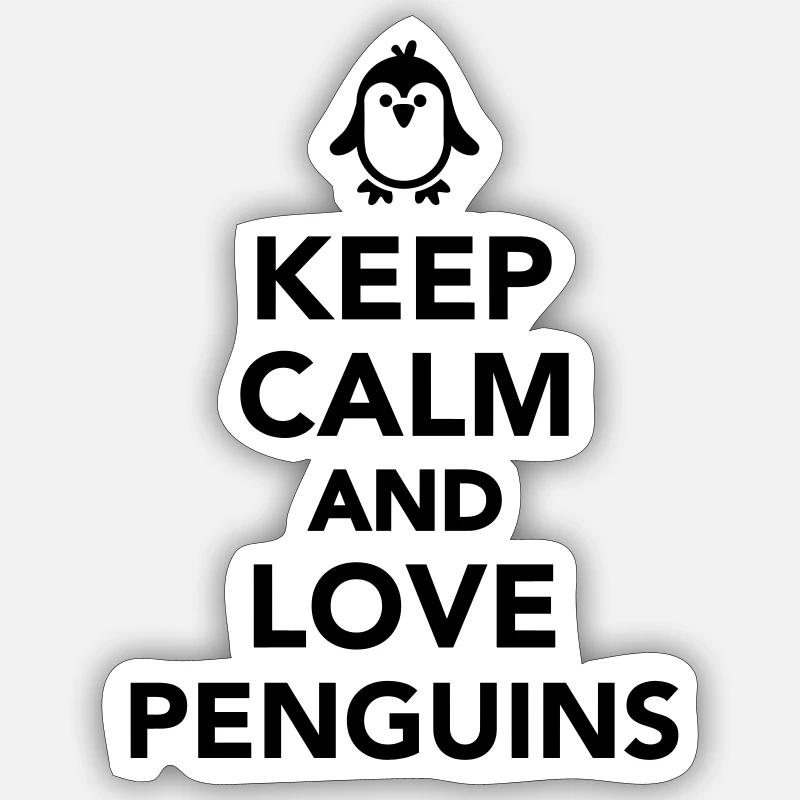 Pinguin - Sticker Größe S (10 x 10 cm) - Mattweiß