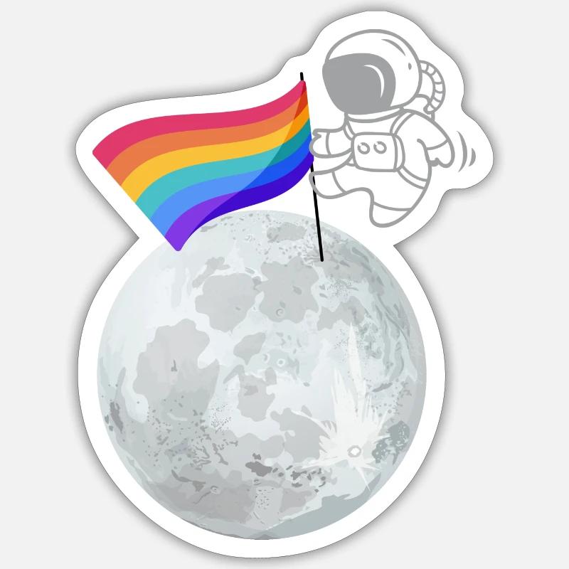 Pride Planet - Sticker taille S (10 x 10 cm) - blanc mat