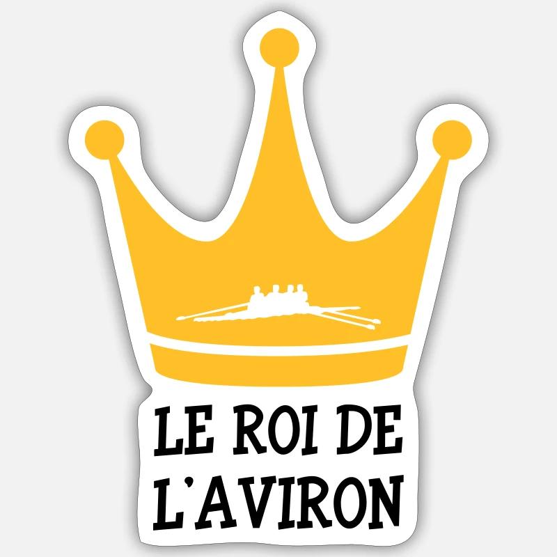 Le Roi de l'Aviron - Sticker size S (10 x 10 cm) - white matte