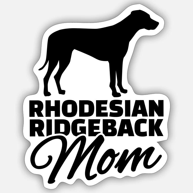 Rhodesian Ridgeback - Sticker Größe S (10 x 10 cm) - Mattweiß