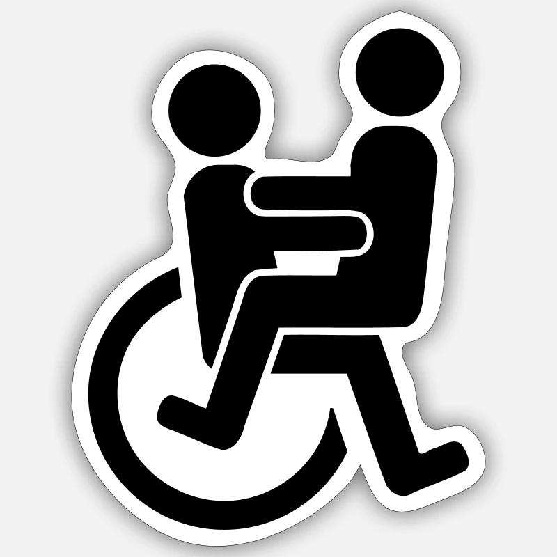 Rollstuhl Sticker Größe S (10 x 10 cm)