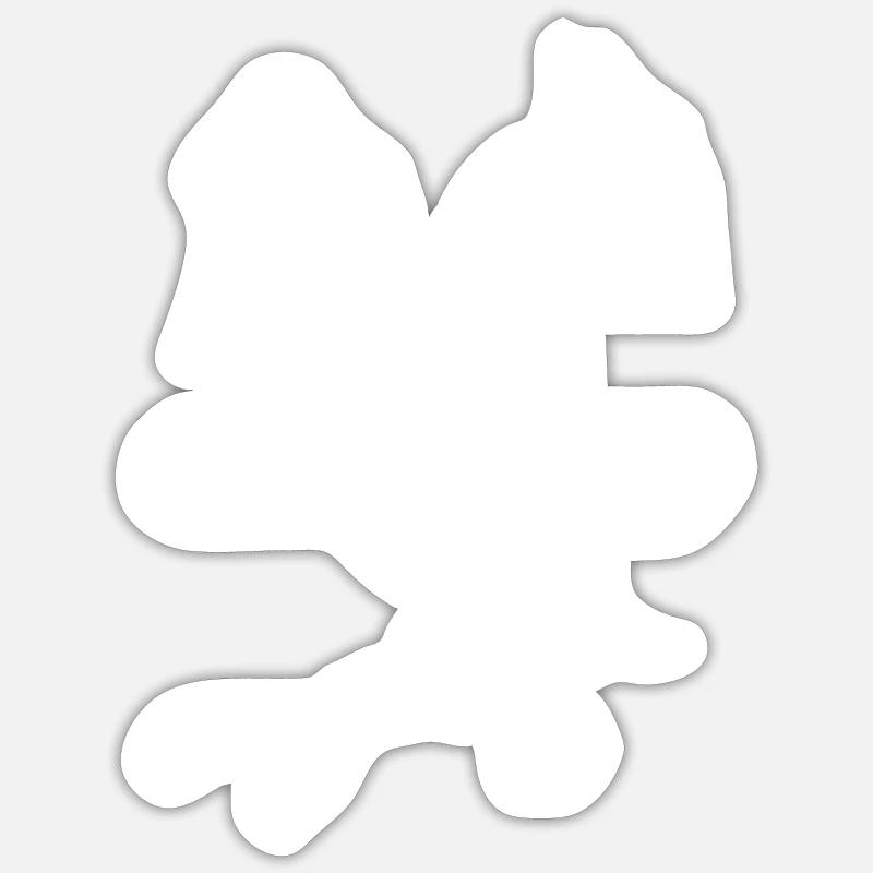 Harley Quinn black & white Sticker size S (10 x 10 cm)