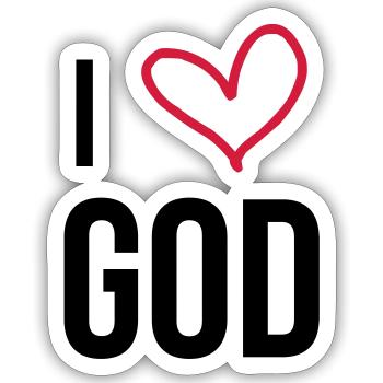 Christlich / Christ / Katholisch / Religion - Sticker Größe S (10 x 10 cm) - Mattweiß - Vorne