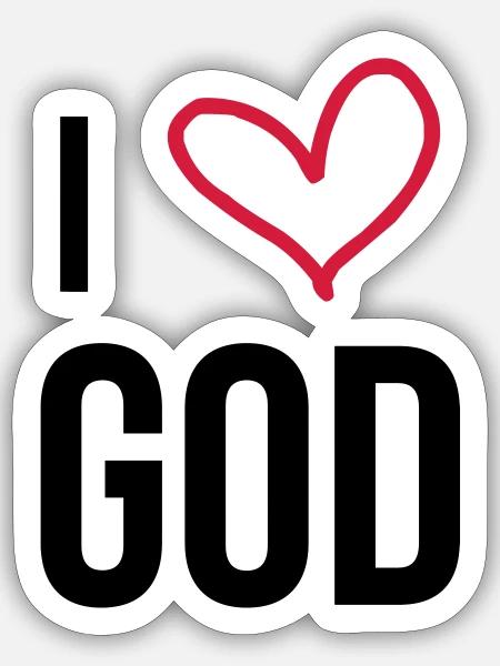 chrétien / chrétienne / catholique / religion - Sticker taille S (10 x 10 cm) - blanc mat