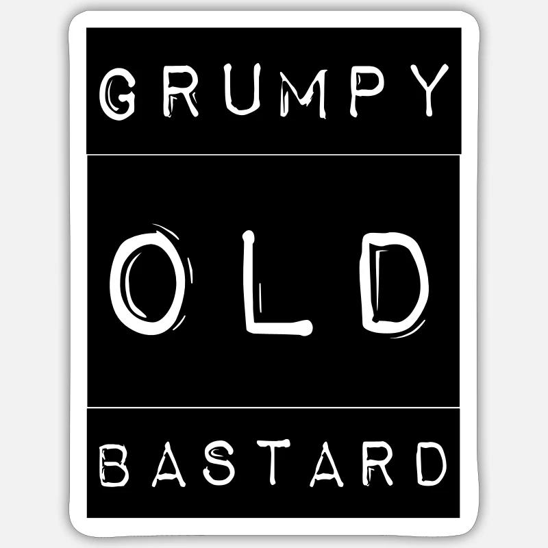 Grumpy - Sticker size S (10 x 10 cm) - white matte