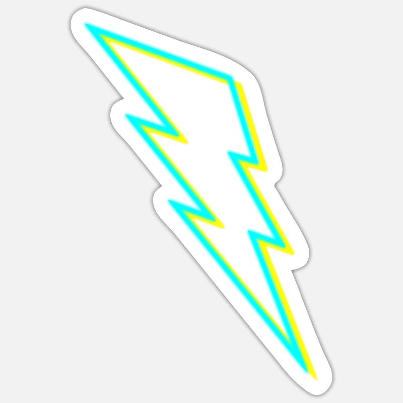 Blitz ϟ - Sticker Größe S (10 x 10 cm) - Mattweiß
