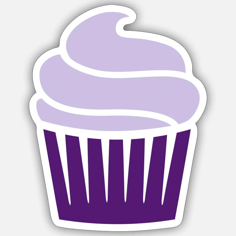 cupcake two-colored Sticker size S (10 x 10 cm)