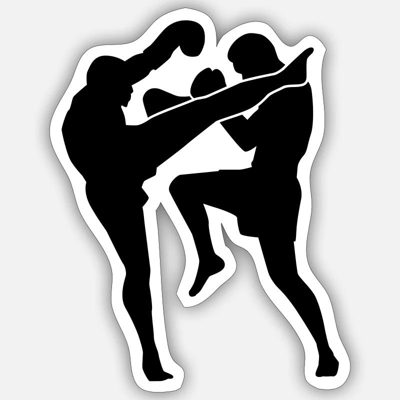 Muay Thai - Sticker size S (10 x 10 cm) - white matte