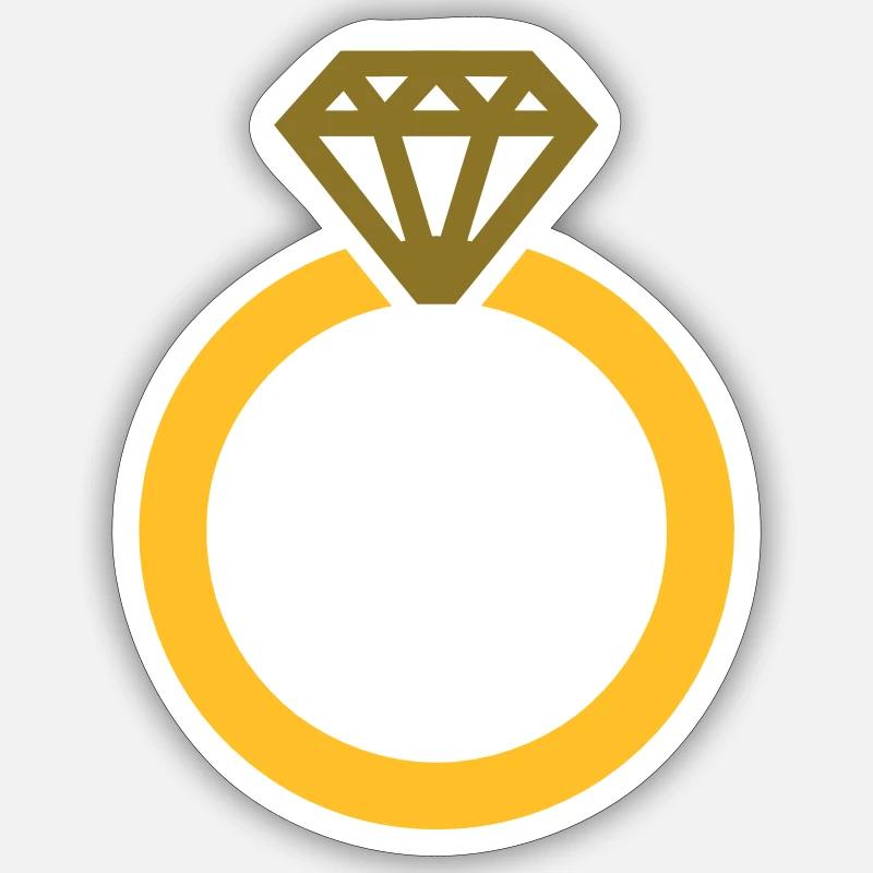 Bague - Sticker taille S (10 x 10 cm) - blanc mat