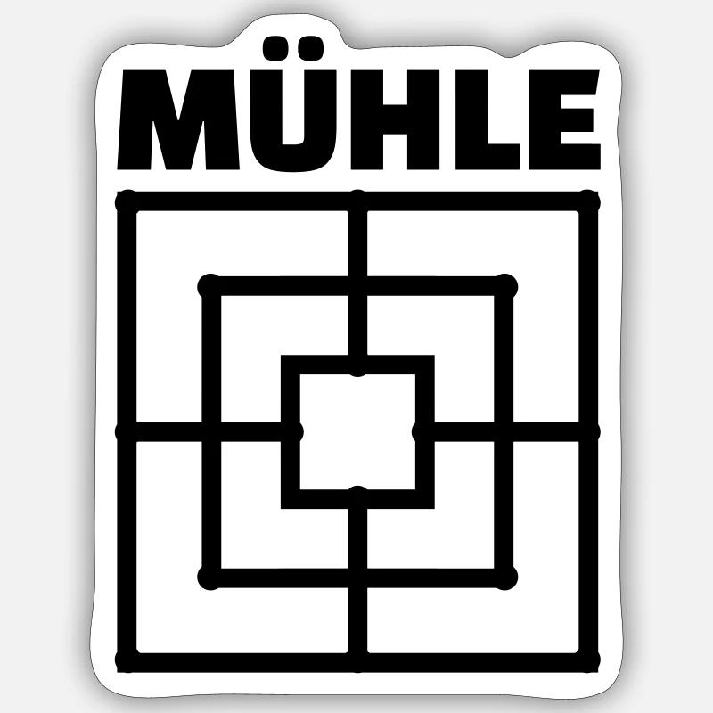 Mühle Sticker Größe S (10 x 10 cm)